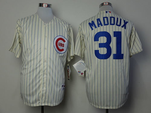 Greg Maddux Chicago Cubs cream jersey