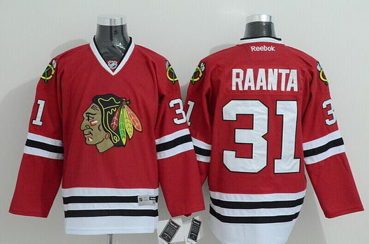 Antti Raanta Chicago Blackhawks red jersey