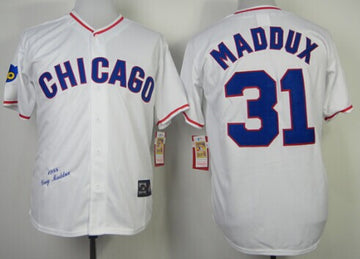 Greg Maddux Chicago Cubs white Throwback jersey