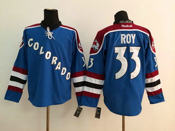 Patrick Roy Colorado Avalanche blue Third jersey