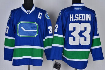 Henrik Sedin Vancouver Canucks blue Third jersey