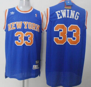 Patrick Ewing New York Knicks blue Throwback jersey
