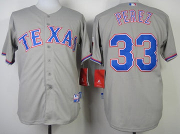 Martin Perez Texas Rangers gray jersey