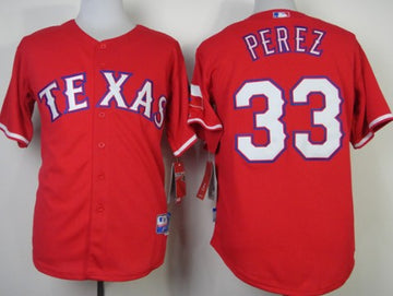 Martin Perez Texas Rangers red jersey
