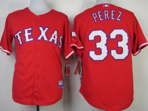 Martin Perez Texas Rangers red jersey