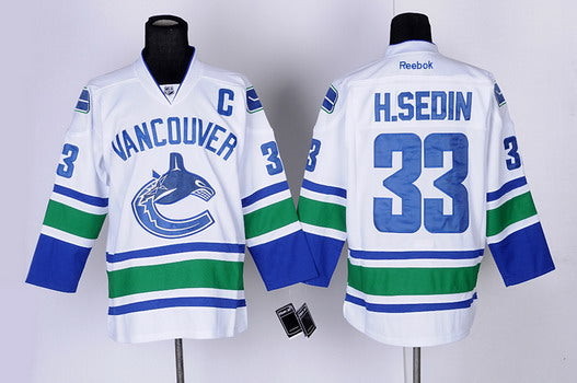 Henrik Sedin Vancouver Canucks white jersey