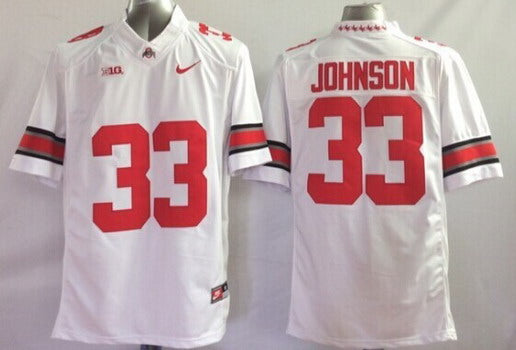 Pete Johnson Ohio State Buckeyes white Limited jersey