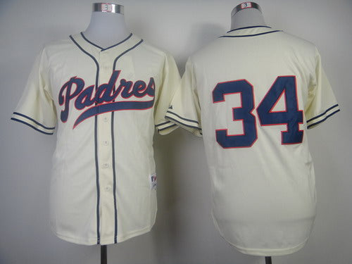 Rollie Fingers San Diego Padres cream jersey