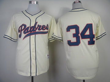 Rollie Fingers San Diego Padres cream jersey