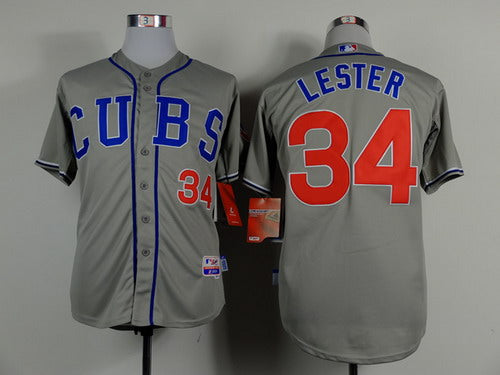 Jon Lester Chicago Cubs gray jersey