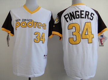 Rollie Fingers San Diego Padres white jersey