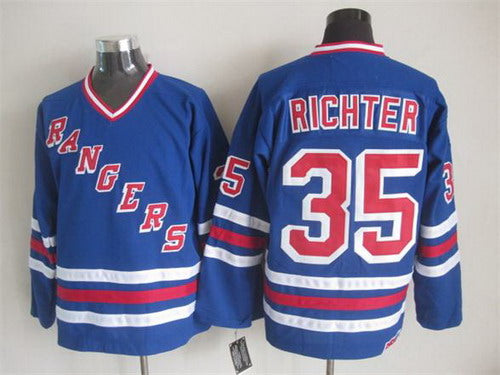 Mike Richter New York Rangers blue Throwback jersey