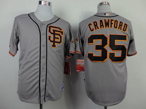 Brandon Crawford San Francisco Giants gray jersey