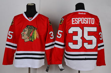 Tony Esposito Chicago Blackhawks red jersey