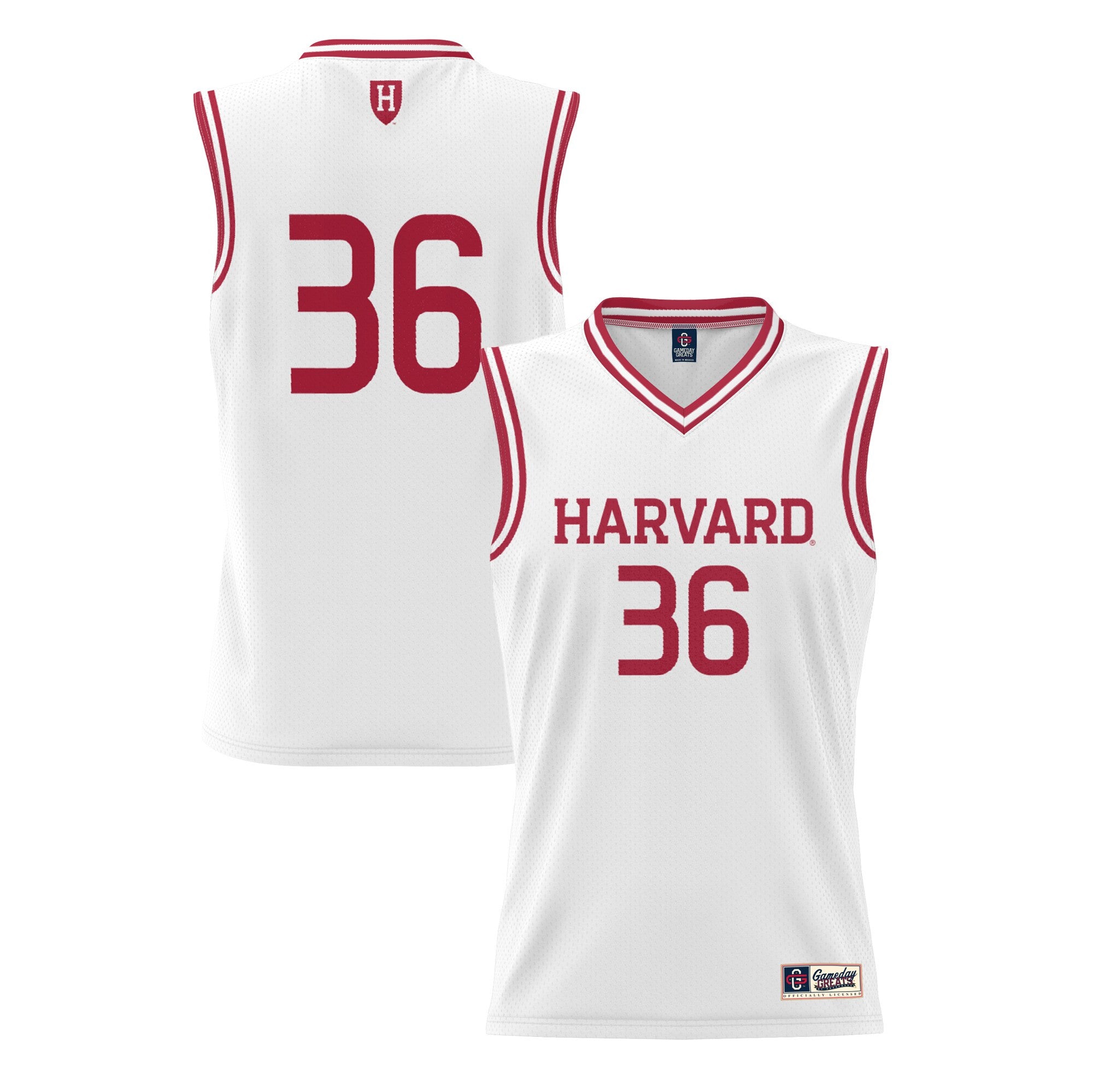 Harvard Crimson white jersey