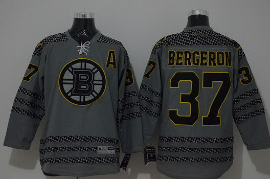 Patrice Bergeron Boston Bruins charcoal jersey