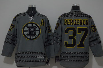 Patrice Bergeron Boston Bruins charcoal jersey
