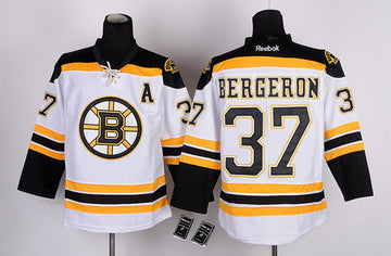 Patrice Bergeron Boston Bruins white jersey
