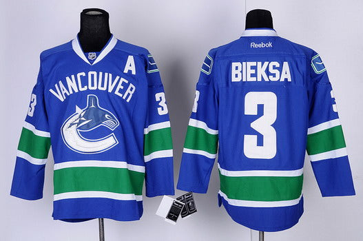 Kevin Bieksa Vancouver Canucks blue jersey