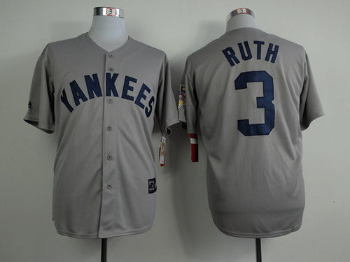 Babe Ruth New York Yankees gray Throwback jersey