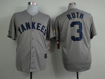 Babe Ruth New York Yankees gray Throwback jersey
