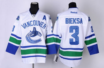 Kevin Bieksa Vancouver Canucks white jersey