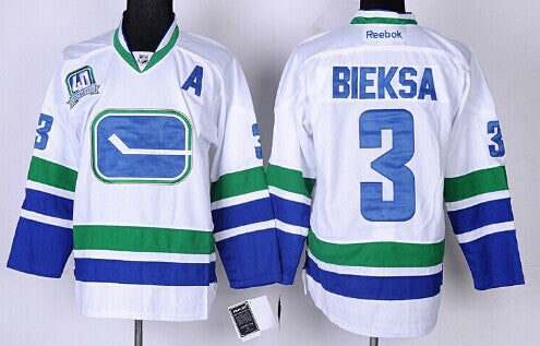 Kevin Bieksa Vancouver Canucks white Third jersey