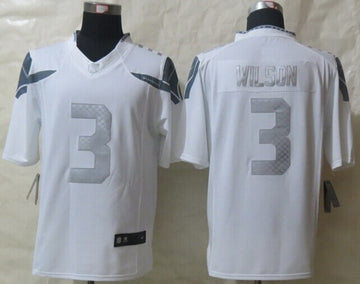 Nike Russell Wilson Seattle Seahawks platinum Limited jersey