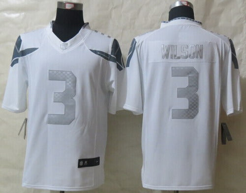 Nike Russell Wilson Seattle Seahawks platinum Limited jersey