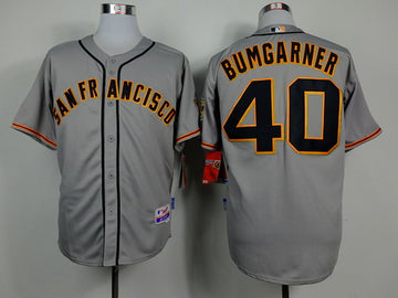 Madison Bumgarner San Francisco Giants gray jersey
