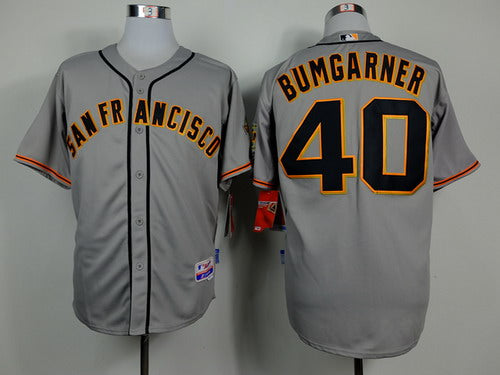 Madison Bumgarner San Francisco Giants gray jersey