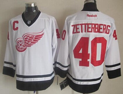 Henrik Zetterberg Detroit Red Wings white jersey