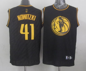 Dirk Nowitzki Revolution Dallas Mavericks black jersey