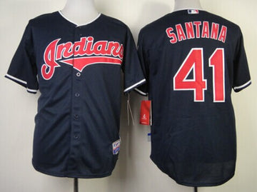 Carlos Santana Cleveland Guardians navy jersey
