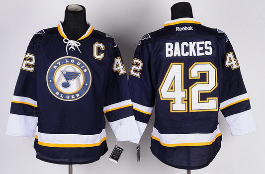 David Backes St. Louis Blues navy Third jersey