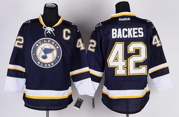 David Backes St. Louis Blues navy Third jersey