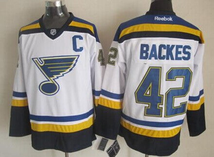 David Backes St. Louis Blues white jersey