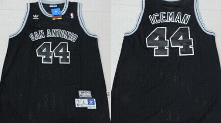Iceman Nickname San Antonio Spurs black Throwback jersey