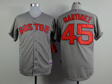 Pedro Martinez Boston Red Sox gray jersey