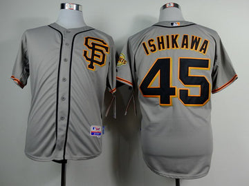 Travis Ishikawa San Francisco Giants gray jersey
