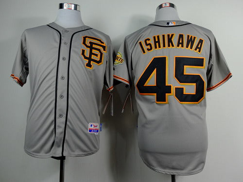 Travis Ishikawa San Francisco Giants gray jersey
