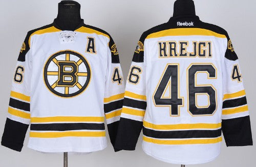 David Krejci Boston Bruins white jersey
