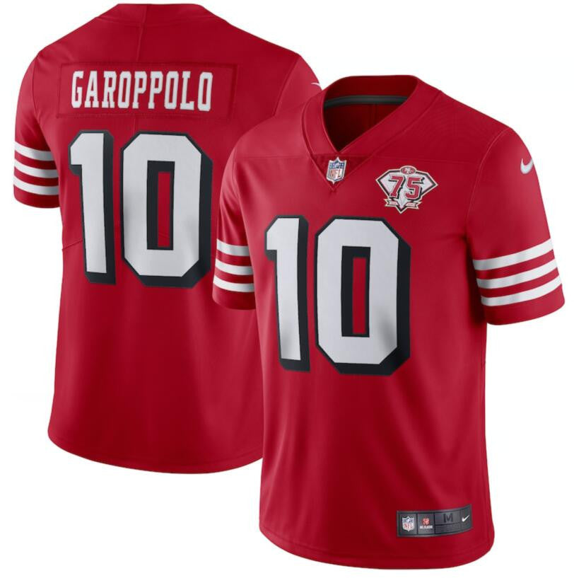 Jimmy Garoppolo San Francisco 49ers red Color Rush jersey