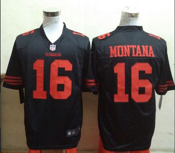 Joe Montana San Francisco 49ers black Game jersey