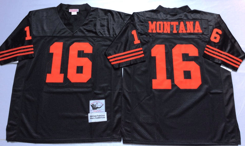 Joe Montana San Francisco 49ers black Throwback jersey