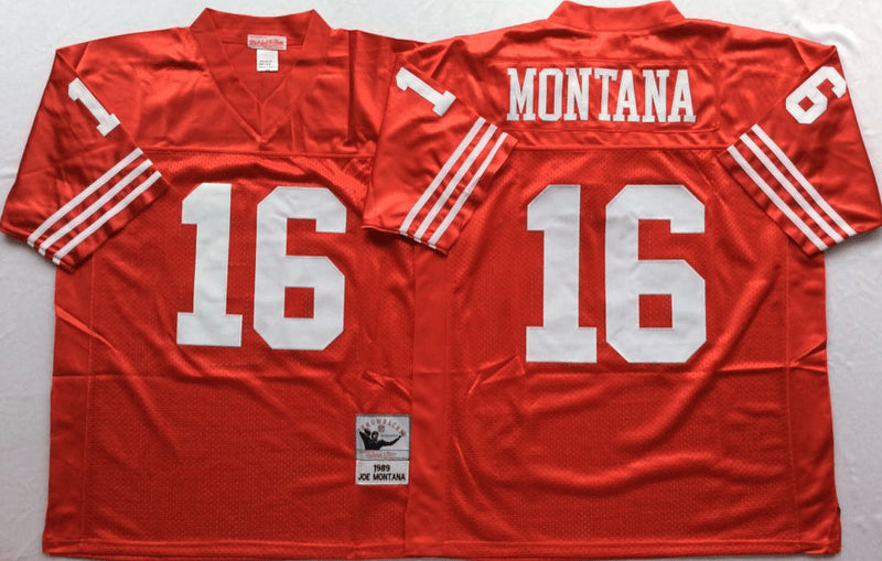 Joe Montana San Francisco 49ers red Throwback jersey
