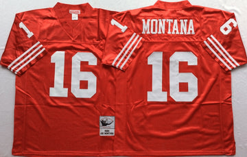 Joe Montana San Francisco 49ers red Throwback jersey