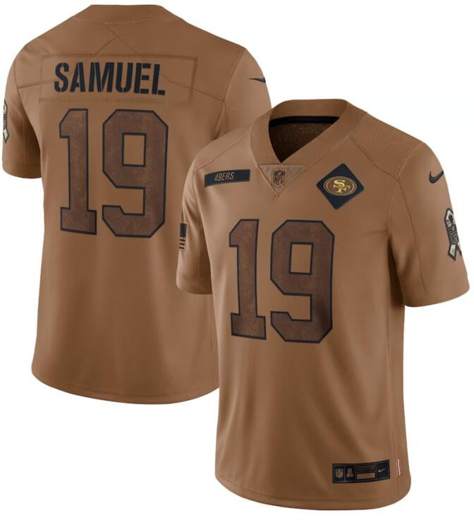 Deebo Samuel San Francisco 49ers brown Salute To Service jersey