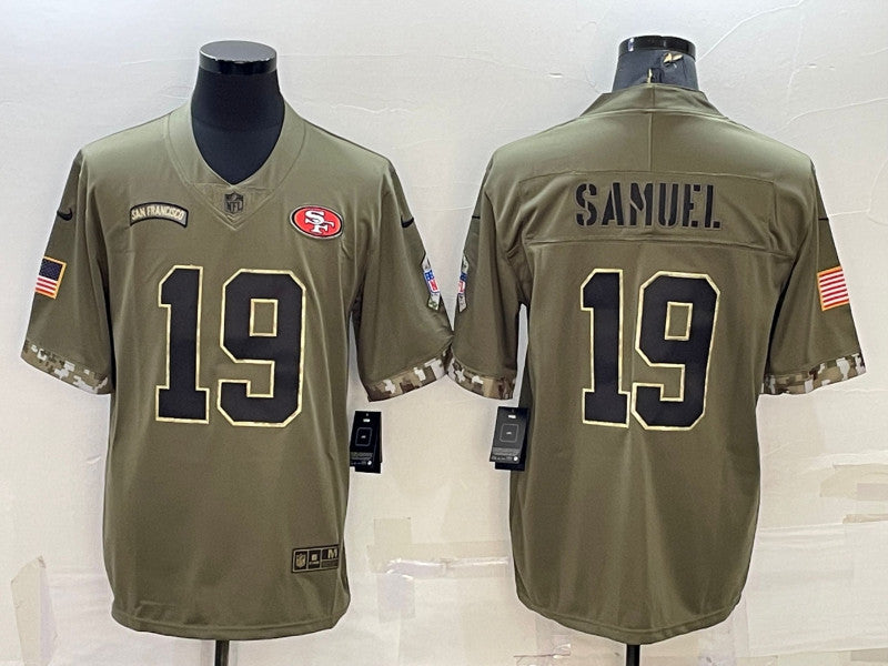 Deebo Samuel San Francisco 49ers olive Salute To Service jersey
