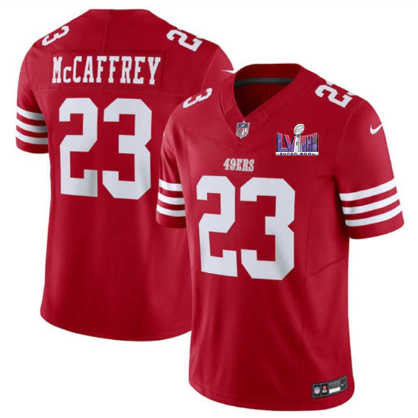 Christian McCaffrey San Francisco 49ers red Color Rush jersey